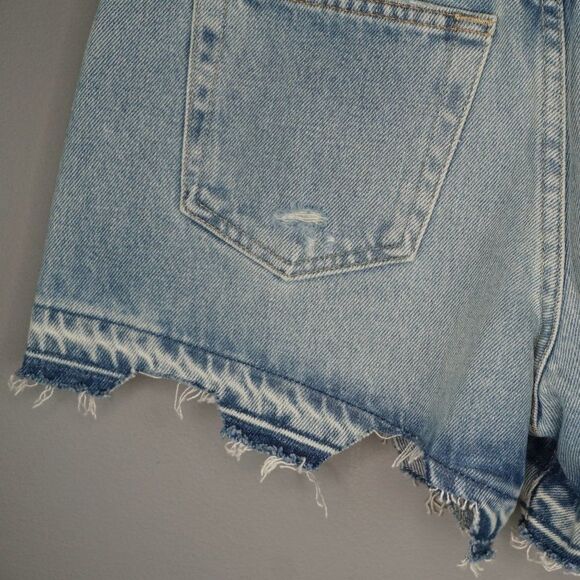 New AG Alexxis High Rise Wedgie Distressed Cut Off Denim Shorts size 25 - Picture 9 of 14